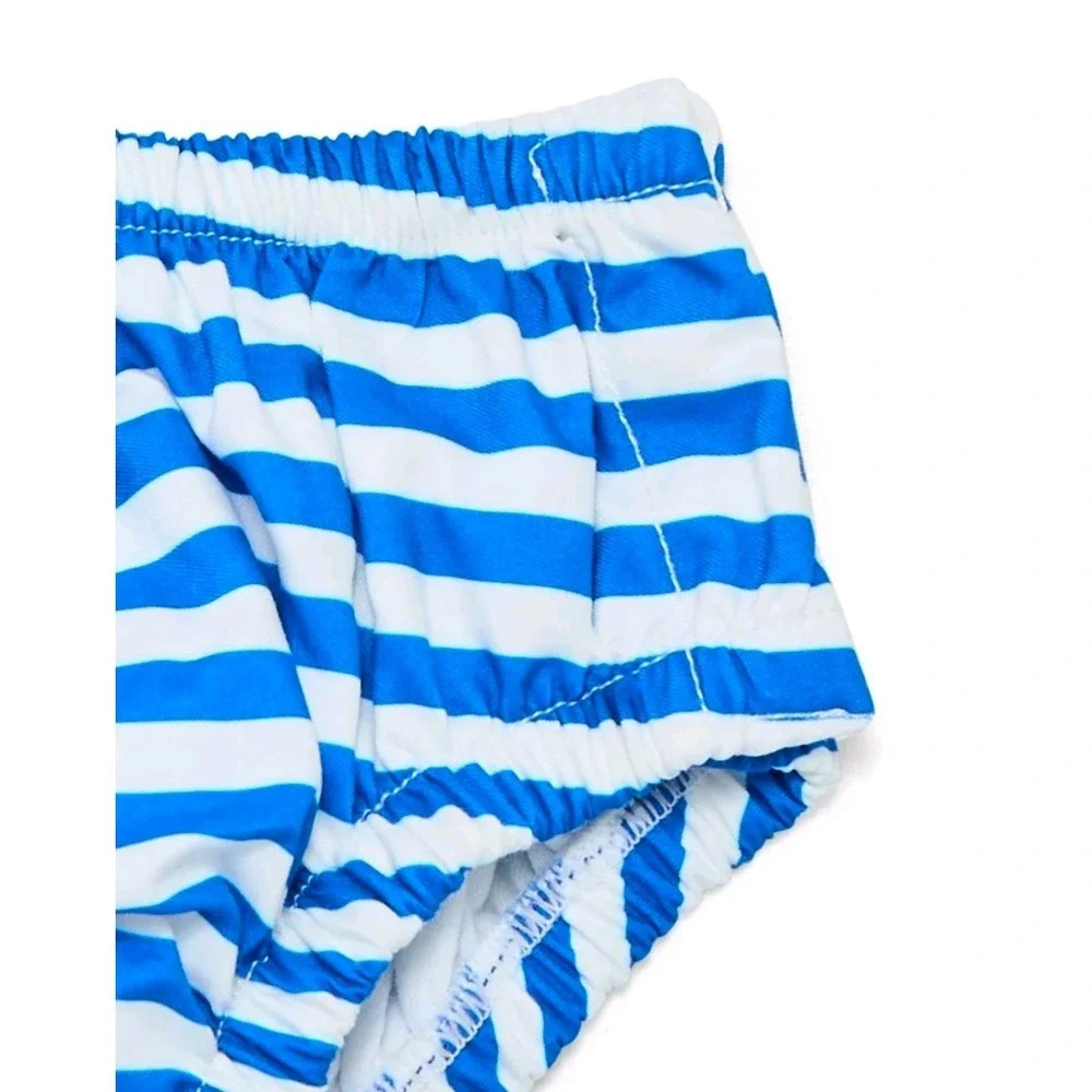 Baby boys girls Wonder Nation swim diaper cover size 0-3 month blue white stripe